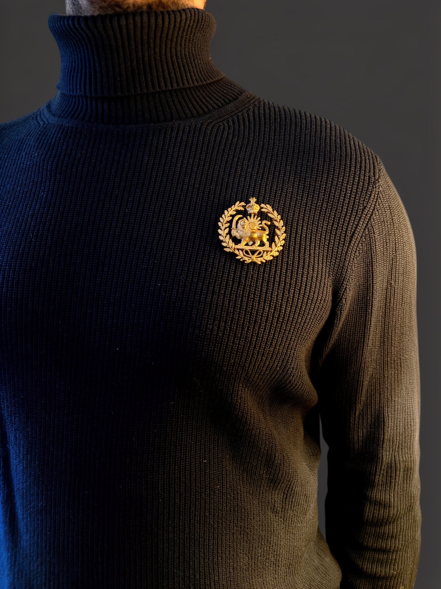 Imperial Persian Lion & Sun Royal Brooch